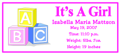 Birth Announcement