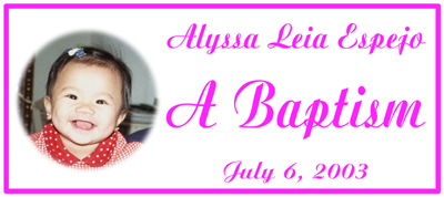 CHRISTENING - BAPTISM PARTY FAVORS