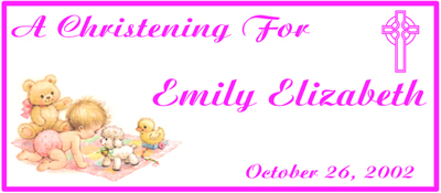 CHRISTENING - BAPTISM PARTY FAVORS