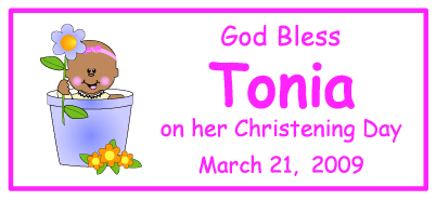 CHRISTENING - BAPTISM PARTY FAVORS