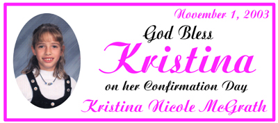 personalized custom Confirmation party favors