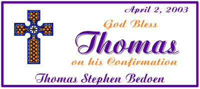 personalized custom Confirmation party favors