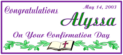 personalized custom Confirmation party favors