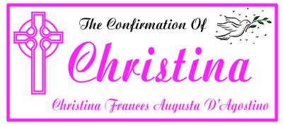 personalized custom Confirmation party favors