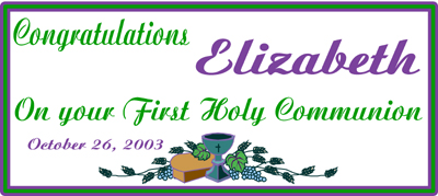 Communion party favors