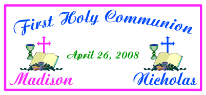 Communion party favors